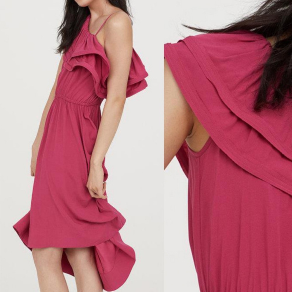 NWT H&M Midi one-shoulder dress size 2